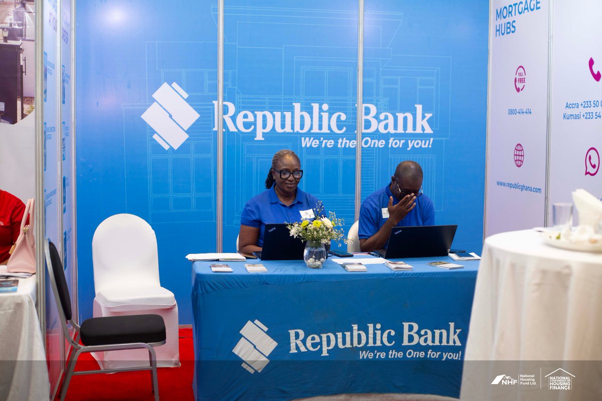 Nhffund1's tweet photo. Partner Spotlight: Republic Bank Ghana

Thank you for your invaluable support and partnership in making the National Conference on Housing Finance 2026 a success.

#HousingFinance2026 #Right2Housing #NHF2026 #NCHF26 #RepublicBank https://t.co/yk9tyTTW53