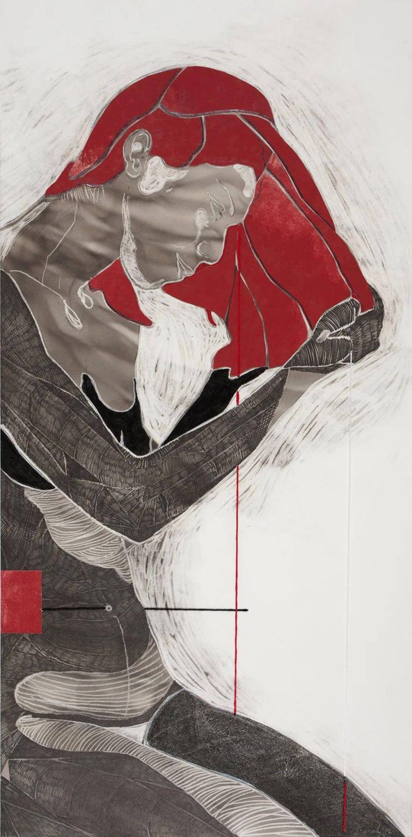 DRaft6k_v's tweet photo. [Xing Mengbo, artista chino emergente que fusiona la pintura tradicional con técnicas modernas! Obra expuesta en galería de Beijing.]， https://t.co/jIuYuCASuk