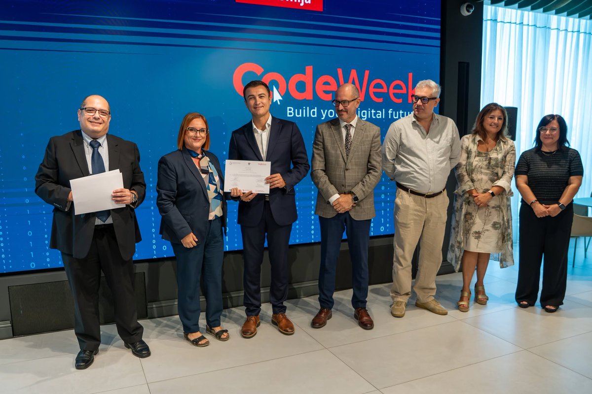 CodeWeekEU's tweet photo. Malta is getting ready for EU Code Week 2026!
Read here: https://t.co/wfe3m4KauU

EU Code Week runs from 10–25 October. Don't forget to register your activities and be part of the celebrations!
https://t.co/ajYEM8Gt3h
#EUCodeWeek #CodeWeek2026 #Malta #DigitalSkills https://t.co/VvTWjq6XNk