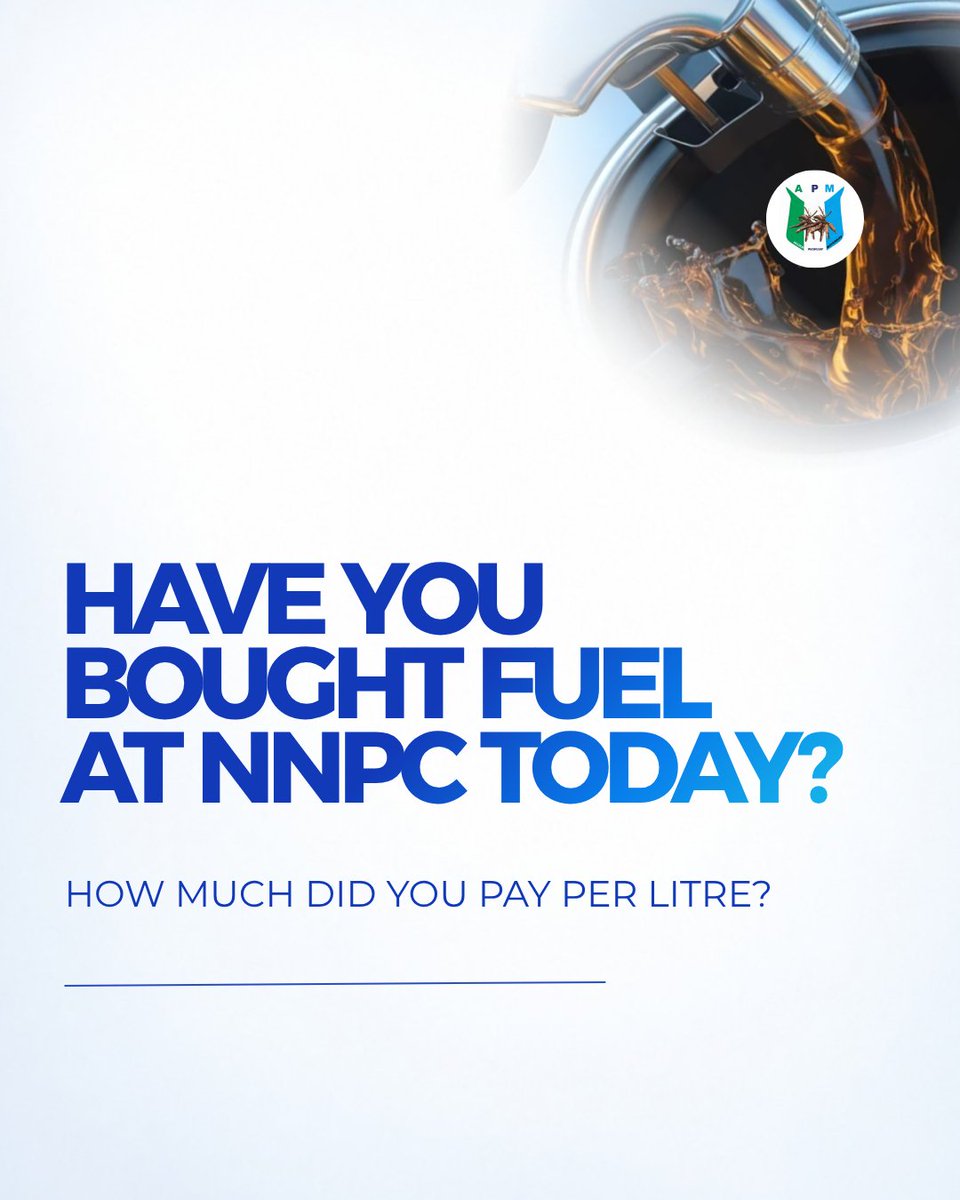 makindedaura's tweet photo. Yesterday, the Federal Government announced a petrol discount through NNPC.

Today, let’s hear from the people buying petrol.

If you bought petrol at an NNPC station today, tell us:

* Your town and the station
* The price per litre
* Whether it has changed since your last purchase at that station

You can also share a receipt, with personal details covered.

What are you seeing at the NNPC filling stations?

#ResetNigeria #NigeriaFirst #MakindeDaura2027