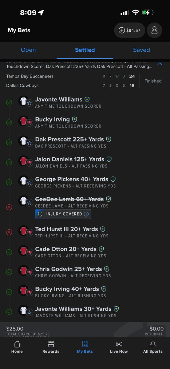 3jizzle5's tweet photo. @FanDuelSports @FanDuel @FanDuel_Support  I’m still confused on how Ted hurst III didn’t get voided he had “zero” targets last night ‼️ #scamming #scammed #viralㅤ https://t.co/jfj27ylgb0