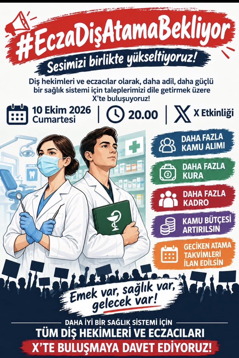 aysen9141379606's tweet photo. Meslektaşlarım HOCALARIM ÖĞRENCİ ARKADAŞLARIM BÜTÜN HERKES BAKIN ATAMA TAKVİMİ AÇILMIYOR KORKUM ONA Kİ BU YIL BİTİYOR BİR OLALIM SES OLALIM HEPİMİZİN YARINLARI İÇİN BÜTÜN OLALIM VE BUNU SAĞLIK BAKANLIĞINA GÖSTERELİM https://t.co/6PGCTv7b2w