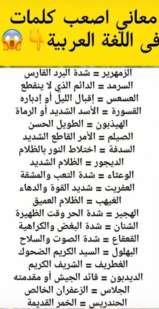 akiluno_a's tweet photo. معاني كلمات عربية https://t.co/NZvPBu3WOc