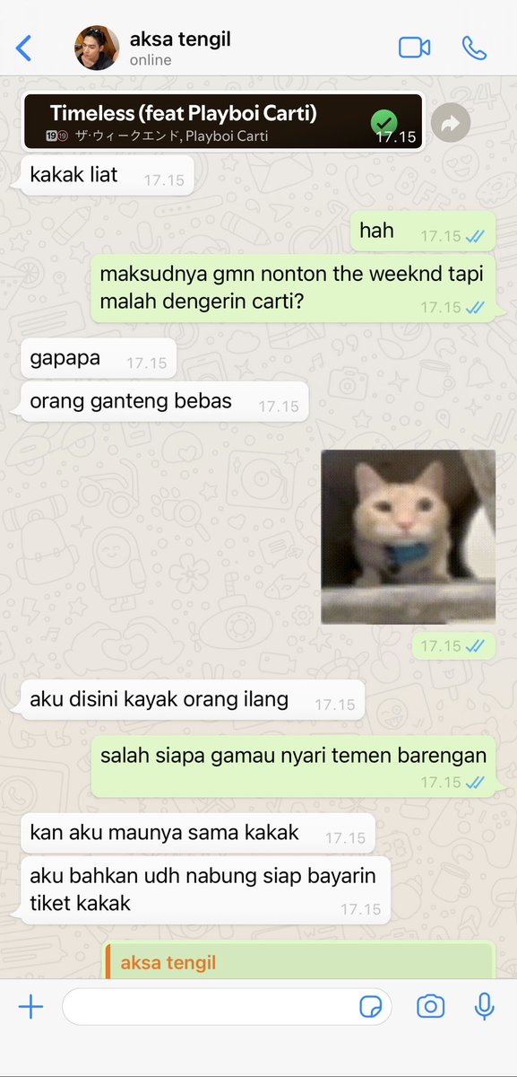 xemwrites's tweet photo. π raksha β kiel
#niksun few tweets au #sunki suggestive π
aksa nonton konser the weeknd sendirian soalnya kakak cantiknya gamau diajak https://t.co/DKvcqRi4fu