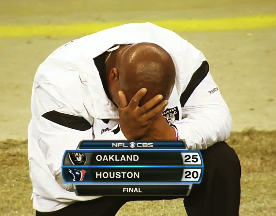NFLMAVERICK's tweet photo. The "11th Man" game 👓🏴‍☠️✊🏼 

On October 9, 2011 @ Reliant Stadium, the Raiders rallied to defeat Texans 25-20.    

Only 10 defensive players were on the field for the last play, but there was "another one" in spirit. https://t.co/QC5d9ixb6K