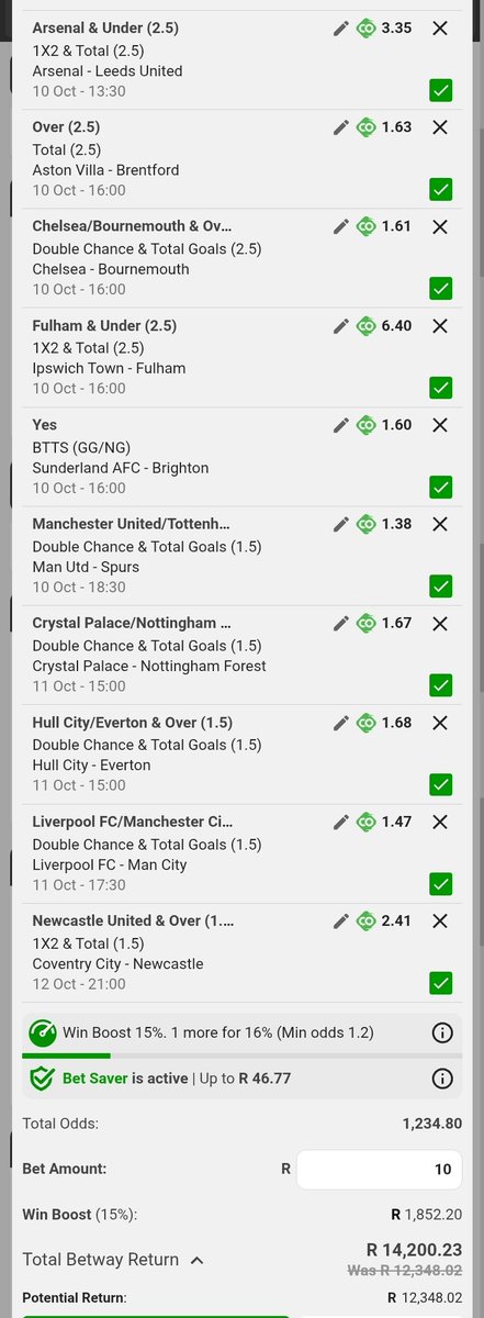 bnmkhwebane's tweet photo. -
https://t.co/pxdIQjyx9f I just placed a bet with Betway. Tap here to copy my bet or search for this booking code in the Multi Bet betslip BW7853DBAA https://t.co/VFQnxqEjid