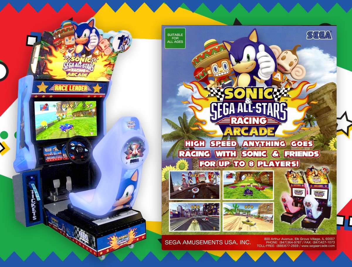 Sonic_Hedgeblog's tweet photo. Have you played 'Sonic &amp; SEGA All-Stars Racing'.. the arcade game? It has a checkpoint system, like classic SEGA racers. https://t.co/EBGQE99vv7