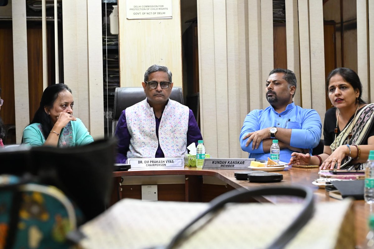 DCPCR's tweet photo. DCPCR organized a Child Mental Health Discussion Session for World Mental Health Day 2026. @OPVyas12, Ms. Swati Gupta and @KundanKanskar participated, with Dr. Shehzadi Malhotra, IHBAS, and Anganwadi Workers from across Delhi also present. https://t.co/VlZRhsCCHd