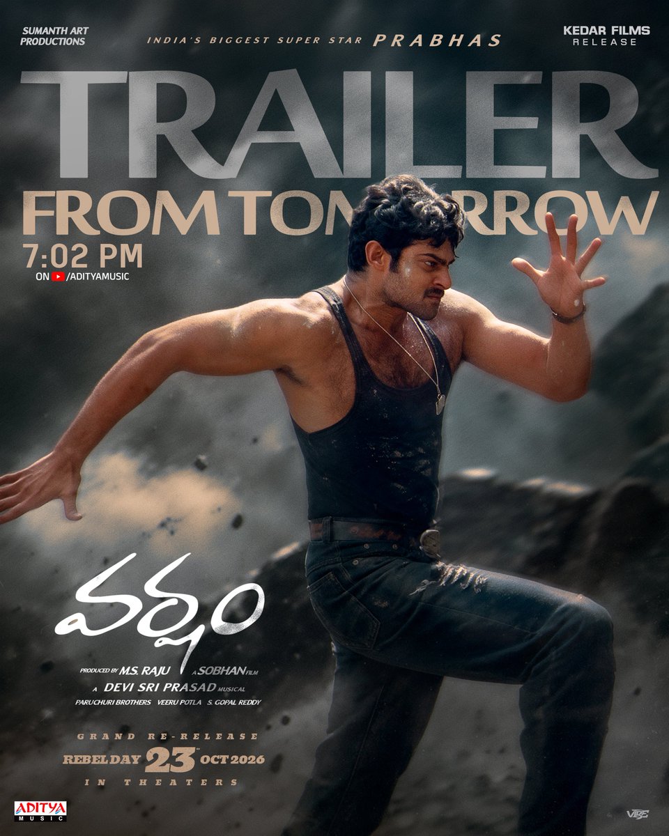DayaArjun2's tweet photo. A Love Story Brewed in the Rain. 🌧️♥️

#Varsham4K Re-Release Trailer Dropping TOMORROW at 7:02 PM On @adityamusic ⏰💥 https://t.co/ScNAZFetuY