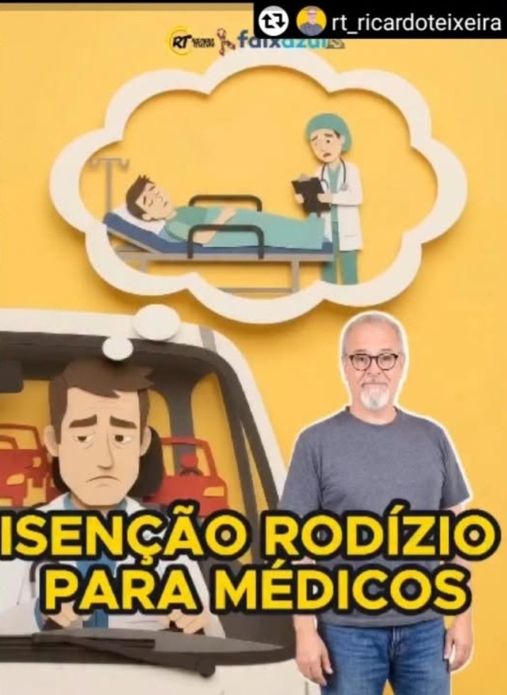 uniaobrasil_sp's tweet photo. Mensagem do Vereador por São Paulo Ricardo Teixeira 06/10/26
O projeto de lei 741/2026, do Vereador Ricardo Teixeira, prevê a isenção do rodízio municipal para todos os médicos do Estado de São Paulo, não somente para os residentes na capital e região metropolitana. https://t.co/8E2H92KH9b
