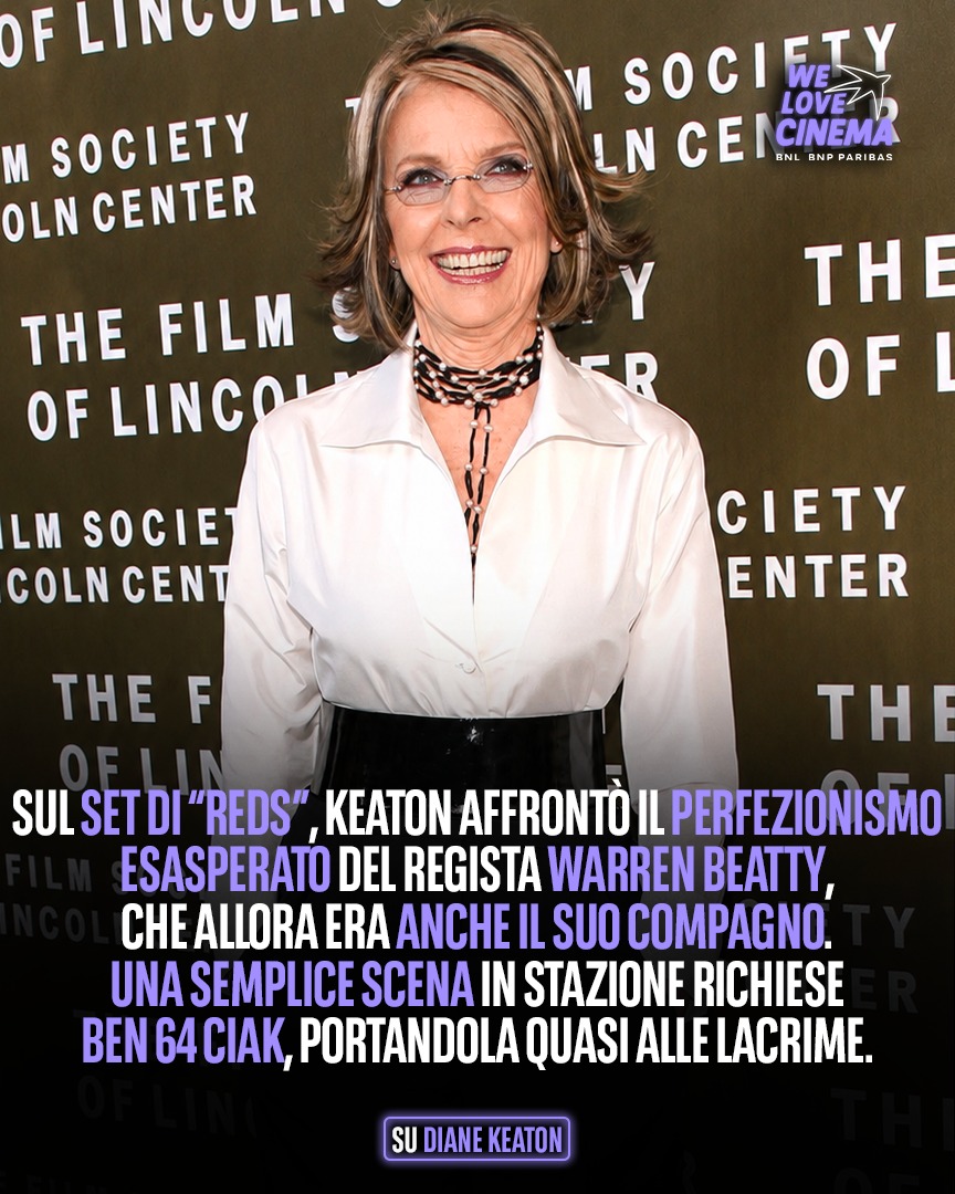 WeCinema's tweet photo. A un anno dalla sua scomparsa, #DianeKeaton rimane una figura intramontabile di stile, libertà e autoironia ✨

Dagli esordi come outsider ne #IlPadrino fino a diventare la musa immortale della New Hollywood in #IoeAnnie, ha ridefinito l'immagine della donna sul grande schermo a colpi di look e straordinario talento comico. 

Regista eclettica e antidiva per eccellenza, ha attraversato cinquant'anni di carriera senza mai scendere a compromessi con la propria indipendenza. Unica, rivoluzionaria e  indimenticabile 🎞️

#welovecinemait