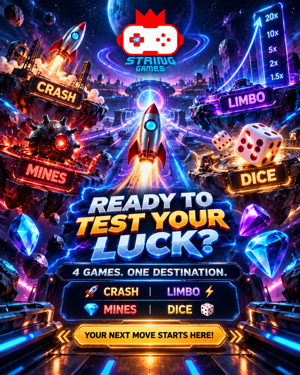 StringGames_'s tweet photo. ๐ CRASH | LIMBO โก
๐ MINES | DICE ๐ฒ
YOUR NEXT MOVE STARTS HERE! ๐ฎ
Pick your game.
Make your move.
Play your way.
๐ฎ Play now ๐ https://t.co/nVPUnp41fv
#StringGames #WeekendGaming #Gaming #ArcadeGaming #GameOn https://t.co/exte2WhiaZ