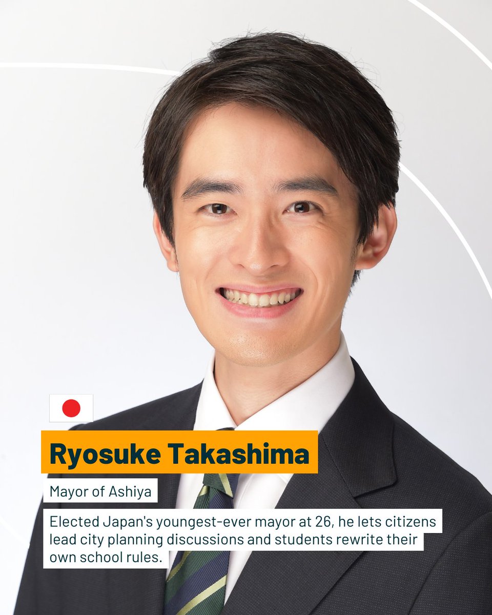 TakashimaR_2023's tweet photo. 【「今年の政治家」に選出されて｜地方自治体だからこそ、民主主義を強くできる】
#芦屋市長 #OneYoungWorld

Honored to be named One Young World’s Politician of the Year. English version in the comments.

若手リーダーの世界的コミュニティOne Young Worldの「今年の政治家（Politician of the Year）」に選んでいただきました。障壁を乗り越え、世界が直面する地球規模の課題に挑む35歳以下の政治家を表彰するものです（公式サイトより）。

昨秋の「TIME100 Next」、今春の「TED Fellows」に続き、国際的な評価を頂いたことは、あたたかく支えてくださる芦屋市内外の皆さま、市議会議員各位、そして職員のおかげです。改めて��ありがとうございます。

受賞者紹介はこう記されていました。

“Elected Japan's youngest-ever mayor at 26, he lets citizens lead city planning discussions and students rewrite their own school rules.”
「26歳で日本史上最年少の市長に当選。まちづくりの議論を市民に、校則の改正を生徒自身に委ねている。」

まさに、市民の皆さまの主体的な取組が世界的に評価され、私が代表して賞を頂いたということだと思います。

そう考えると、私たちが立ち向かっている「世界が直面する地球規模の課題」は、民主主義の揺らぎではないでしょうか。TEDをはじめ、国際的な場でも最近よく話題に上ります。

市民に最も近い地方自治体だからこそ、市民とともに民主主義を強くできる。芦屋での一歩一歩が、その証明になると私は信じています。がんばります。

これからも、「対話を中心としたまちづくり」で。
市民の皆さま、��うかともに���み続けてください。

@OneYoungWorld