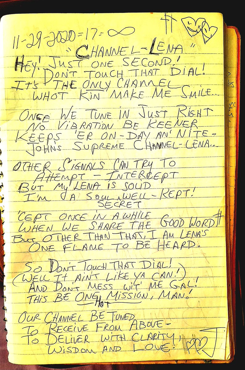 LenaLennon10's tweet photo. "CHANNEL~LENA" BY JOHN 2020 #WriteOnJohn #JohnLennonWritesWithLena #TwinFlamesRock https://t.co/4HY7jo1ZY2