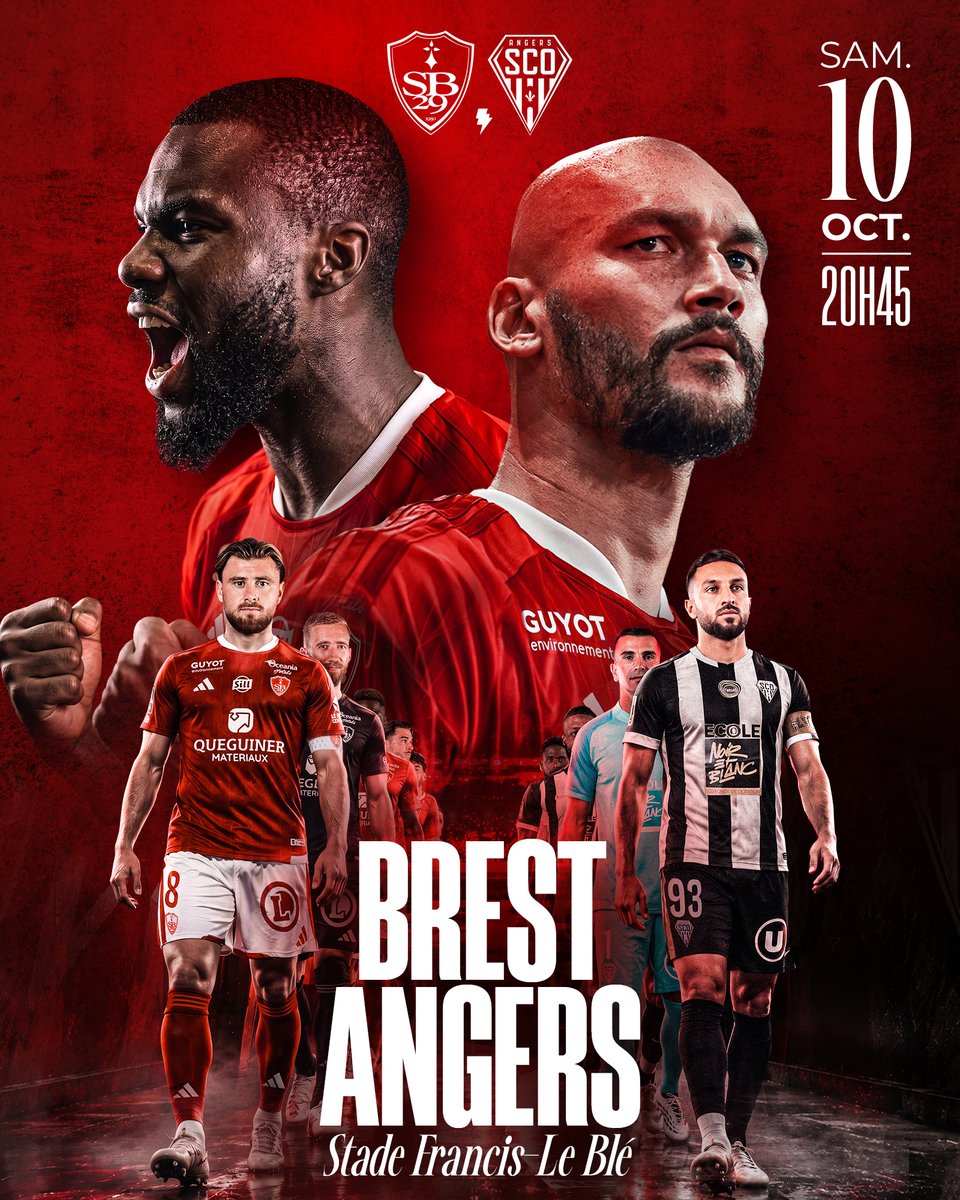 SB29's tweet photo. 𝑱𝑶𝑼𝑹 𝑫𝑬 𝑴𝑨𝑻𝑪𝑯 ⚡️

🆚 Angers SCO
🏆 Ligue 1
⌚ 20h45
🏟️ Stade Francis-Le Blé
📱 #SB29SCO
📺 𝐿𝑖𝑔𝑢𝑒 𝟏+ https://t.co/YuGHcVWQ8l