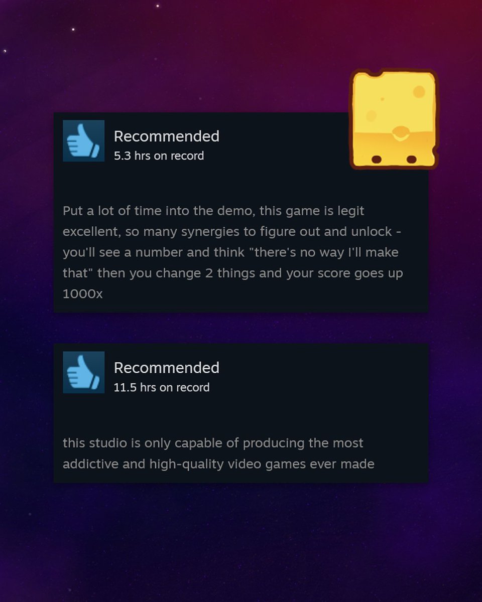 dicevaders's tweet photo. Thank you for playing and invading Earth with us. 💚👽
Play Dicevaders on Steam here: https://t.co/ewdSe8OgrS
#dicevaders #roguelike #gamedev #starvaders #deckbuilder https://t.co/8oavBcIZPD