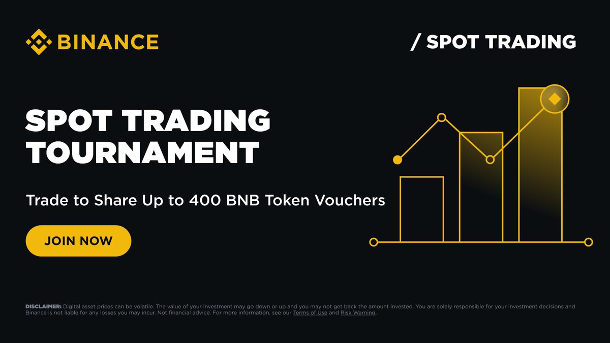 binance's tweet photo. Got a spot trading strategy? 👀

Put it to the test in Spot Trading Tournament Season 4.

Share up to 400 BNB in token vouchers. 🏆 

Join the tournament → https://t.co/IsygAZP6hR https://t.co/a53PCvTulo