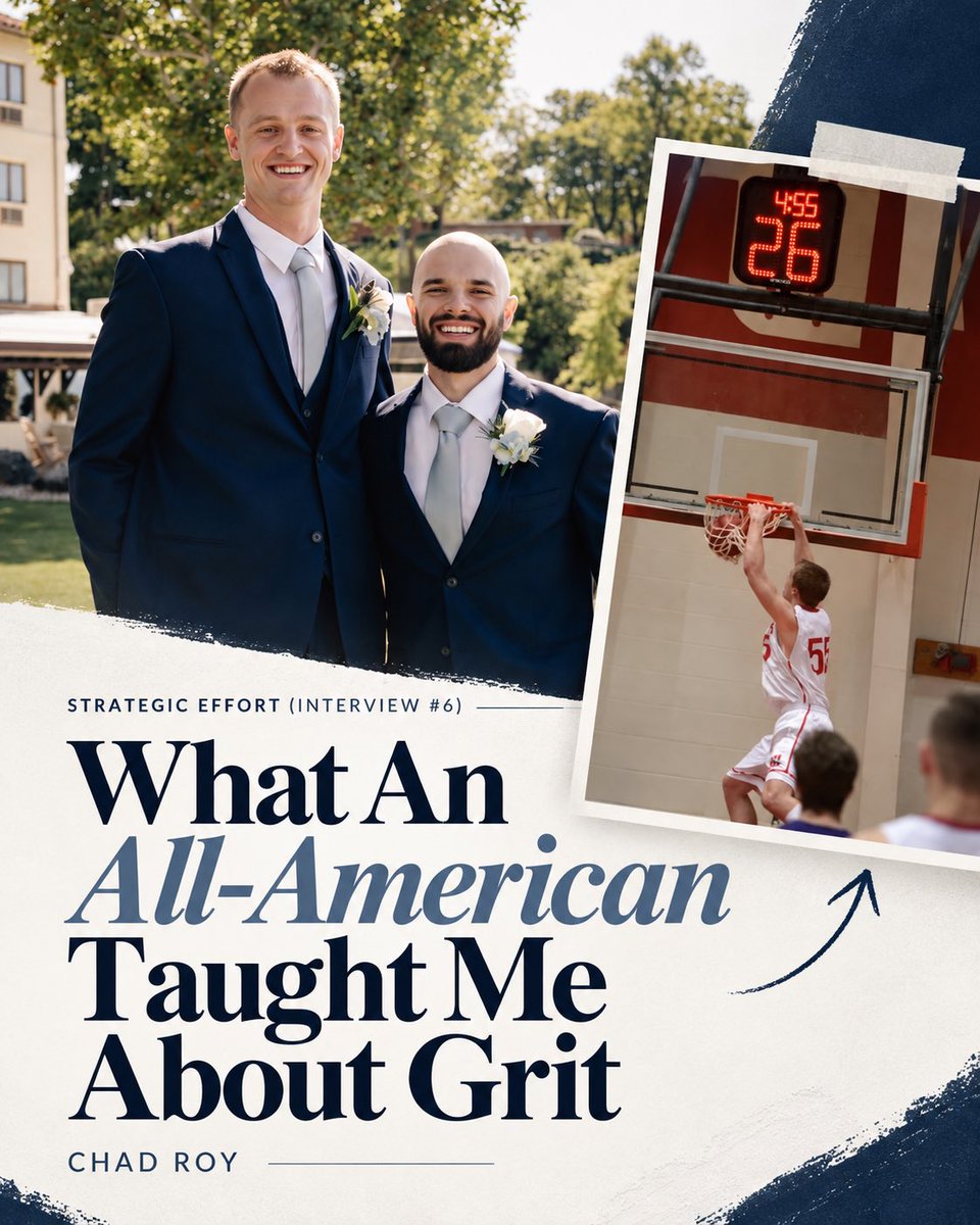 LoganPantPhD's tweet photo. What can an All-American basketball player teach us about grit?

In my latest Substack article, I talked with my longtime best friend Chad Roy about falling in love with the process, learning how to fail, and figuring out when to keep going or change direction.

Chad's story gave me a lot to think about, and I'm excited to share it.

Read 'What an All-American Taught Me About Grit' here:

https://t.co/J4yqSwmDzo