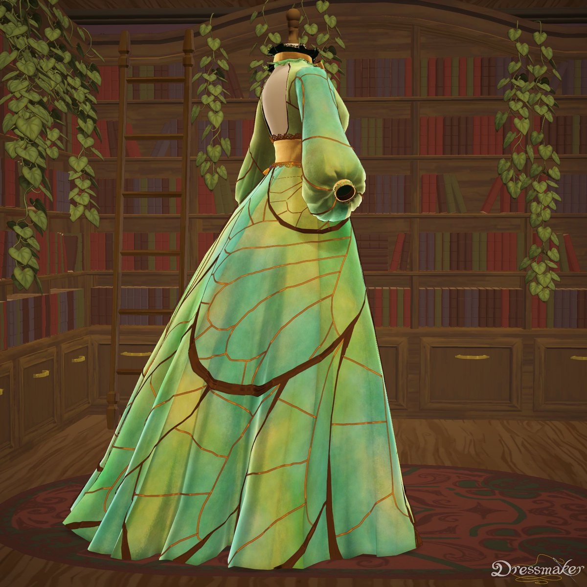 pinksunrise_3's tweet photo. i was excited to do the moth dress for vivian, im very happy with the result :3 #Dressmaker https://t.co/WoJOFfoAiM