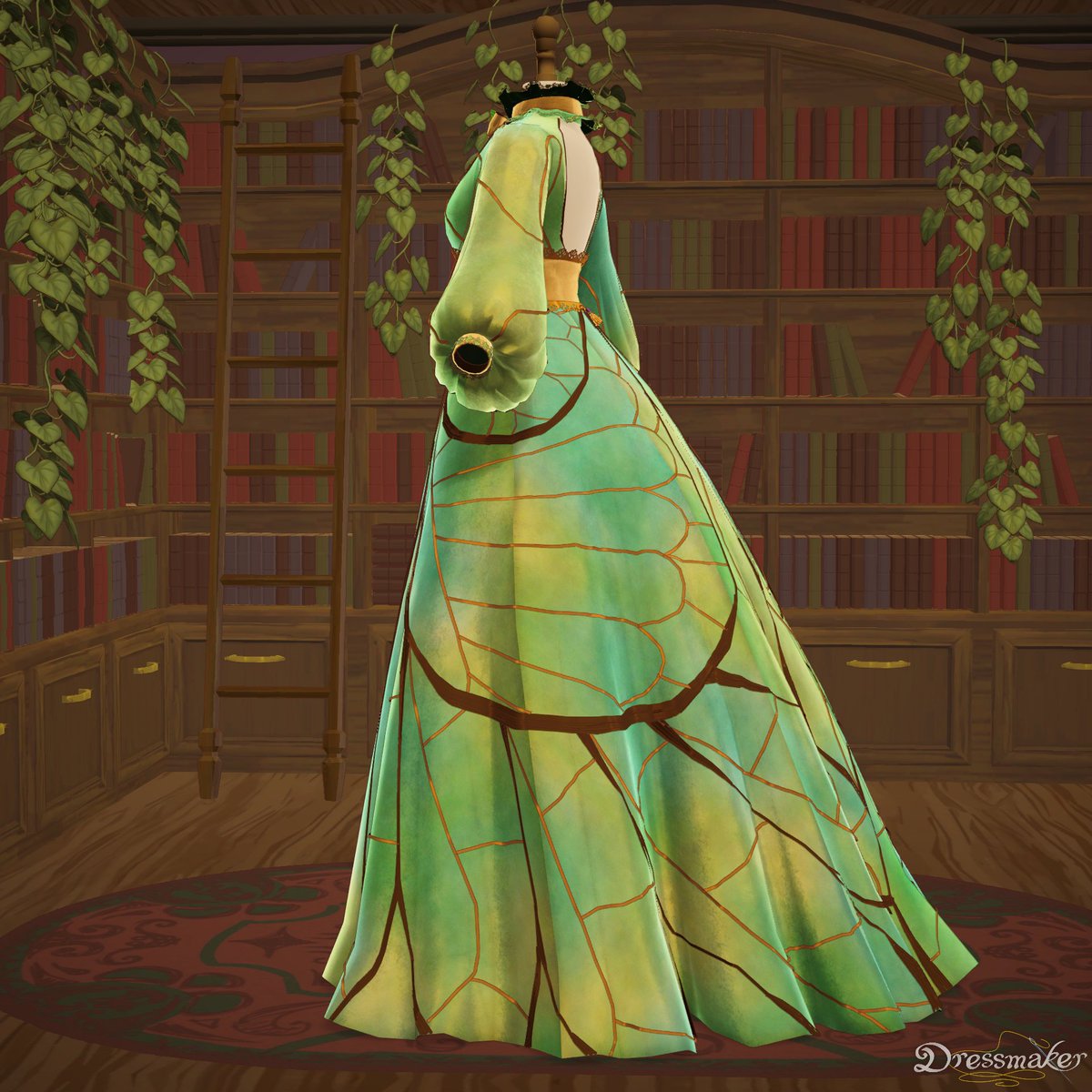 pinksunrise_3's tweet photo. i was excited to do the moth dress for vivian, im very happy with the result :3 #Dressmaker https://t.co/WoJOFfoAiM