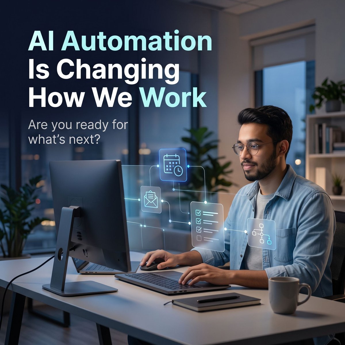 skshihablislam's tweet photo. AI Automation is moving fast.

AI agents can now handle tasks, make decisions, schedule meetings, reply to emails, and automate repetitive work.

This could change the way we work sooner than we think.

Will AI Automation become a must-have skill? #AIAutomation #AIAgents #AI https://t.co/zeunAEDJ6M