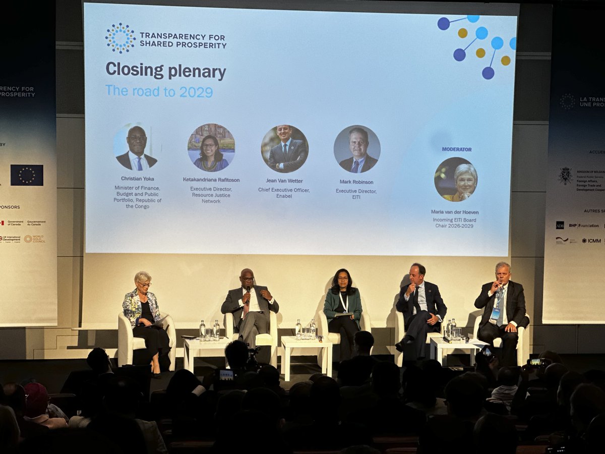 EITIorg's tweet photo. @KeRafitoson @RJNglobal @jeanvanwetter @Mark_EITI picked up Minister Christian Yoka's (@CYoka_AFD) point on the energy transition: the EITI is not backing "any particular solution or pathway", but using #data to help countries "transition effectively, protect citizens &amp; ensure they gain the benefits of transition." /3 https://t.co/pdlJ9aSbce