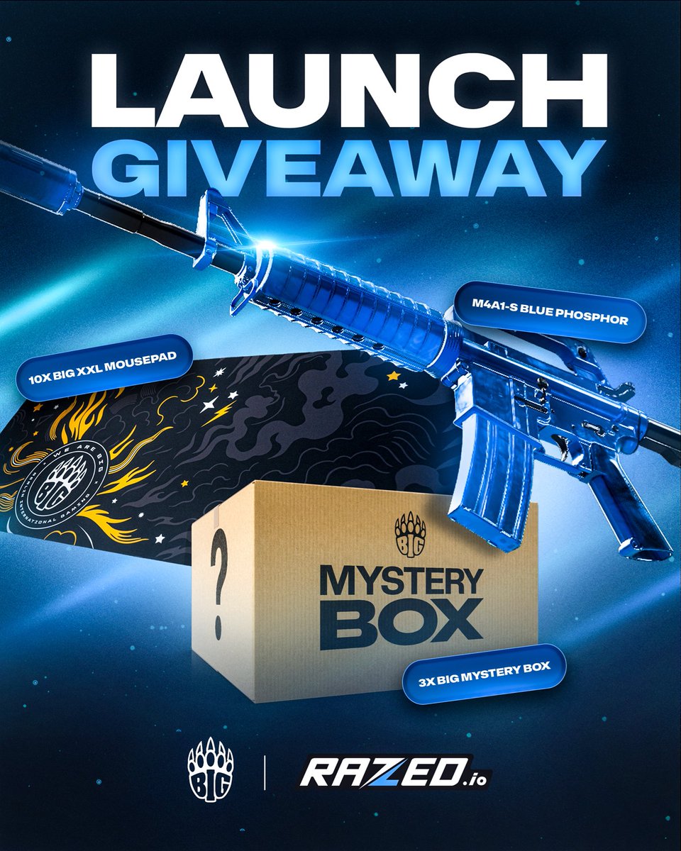 RazedcsDE's tweet photo. Feiert unseren neuen Account mit @BIGCLANgg! ❤️

➡️Folgt @RazedcsDE &amp; @BIGCLANgg 
➡️Liked &amp; Reposted
➡️Taggt zwei Freunde

Die Gewinner werden am 18.10. hier announced. Viel Glück! 🍀 🤑 https://t.co/lQmGjuVyrK