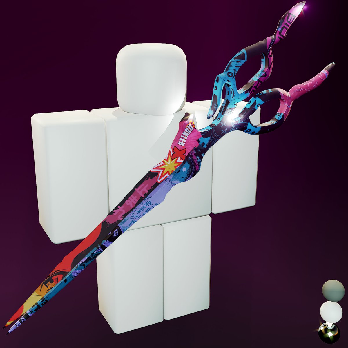 cheetdev's tweet photo. Random Scissors Weapon (thought id try this style) - Subdivided mesh
COMMS OPEN ; JOIN PORT VIA BIO OR DM
❤ Likes and ♻️ Reposts are appreciated
#RobloxDev #RobloxDevs #Roblox https://t.co/kMt9RDcTnV