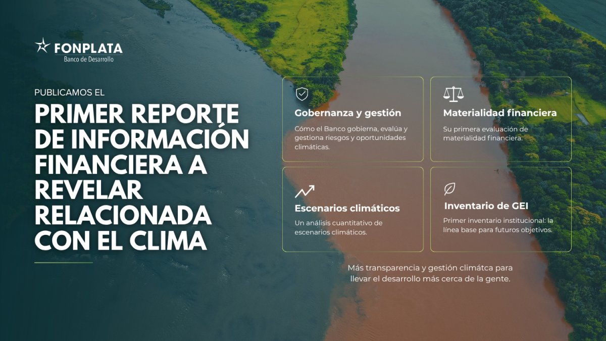 Fonplata's tweet photo. 🌎 Publicamos nuestro primer Informe de Información Financiera a Revelar Relacionada con el Clima (NIIF S1 y S2, ejercicio 2025), con nuestra primera evaluación de materialidad, análisis de escenarios climáticos y primer inventario de gases de efecto invernadero.

Consultá el informe:
🔗 https://t.co/H56qX4Q6HS

#FONPLATA #Clima #Transparencia