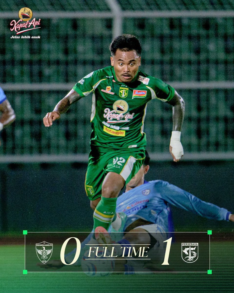 Komunitas_Bonek's tweet photo. Full Time | PERSEBAYA Surabaya 1 vs 0 ISENMULANG FC Kalteng | β½ Alex Martins Ferreira 45+3' (P) | Di Std. PKOR Sumpah Pemuda, Bandar Lampung | #BriSuperLeague #PersebayaDay #KamiBonek #KitaPersebaya #SalamSatuNyaliWani https://t.co/SIWa3pahIe