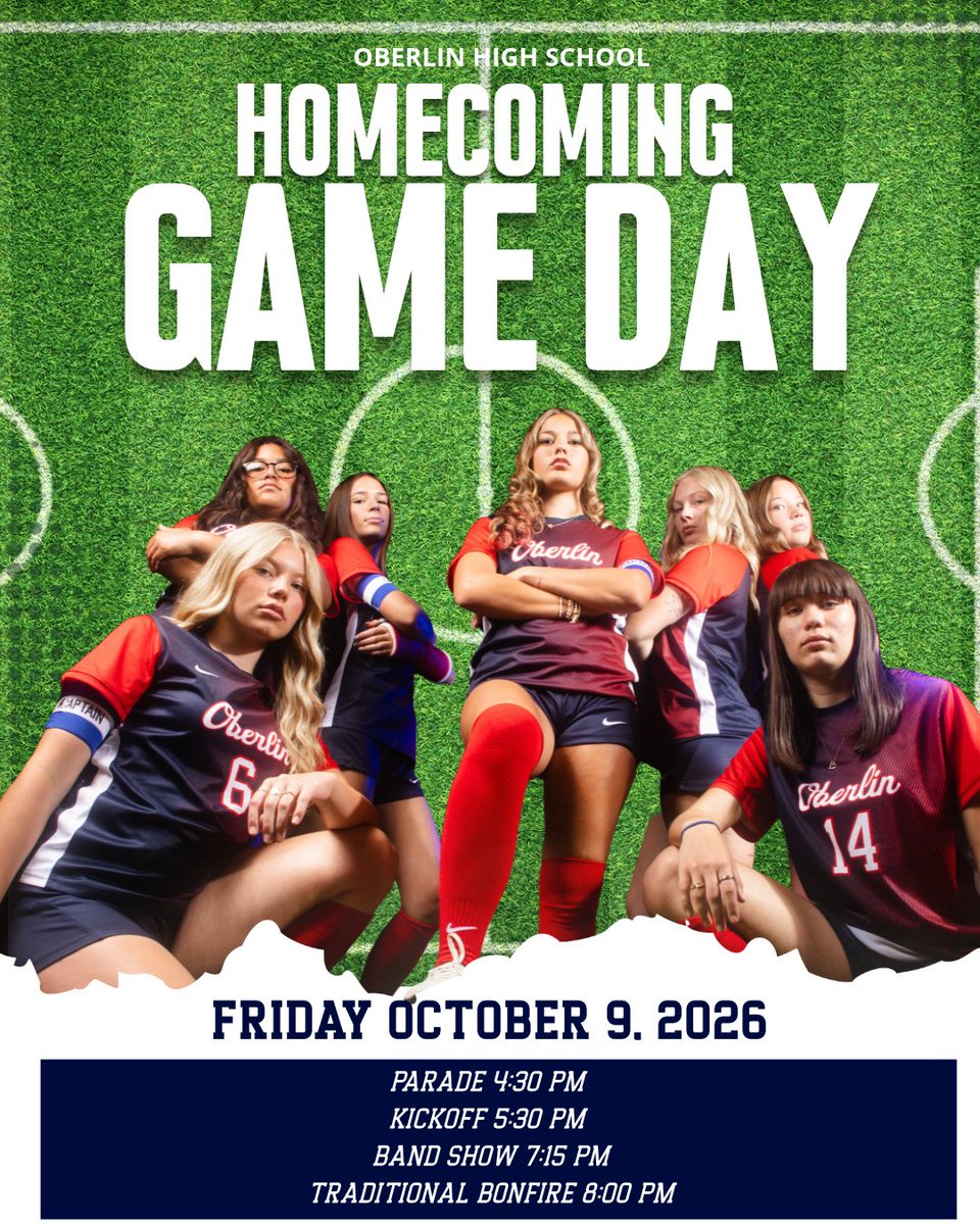 OBPhoenix's tweet photo. Homecoming Game — October 9, 2026 @ OHS!

Come cheer on our Girls Soccer team! Kickoff is at 5:30 PM!

Let’s pack the stands and show our Phoenix some hometown support! Food &amp; dessert trucks will be on site!

#Homecoming #GirlsSoccer #GoOB https://t.co/x1hM6fZaAs