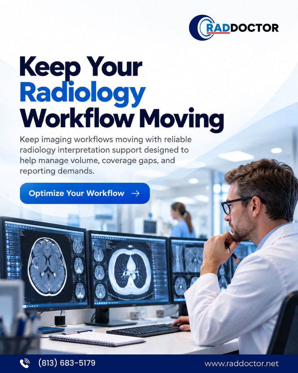 Rad_Doctor1's tweet photo. Imaging volume picking up? Don’t let reporting delays slow your team down. Reliable radiology interpretation and teleradiology support can help keep your workflow moving and your coverage ready when demand rises.
https://t.co/7LdOZD3Wu1
#radiology #teleradiology #medicalimaging https://t.co/EnStgAvrCI