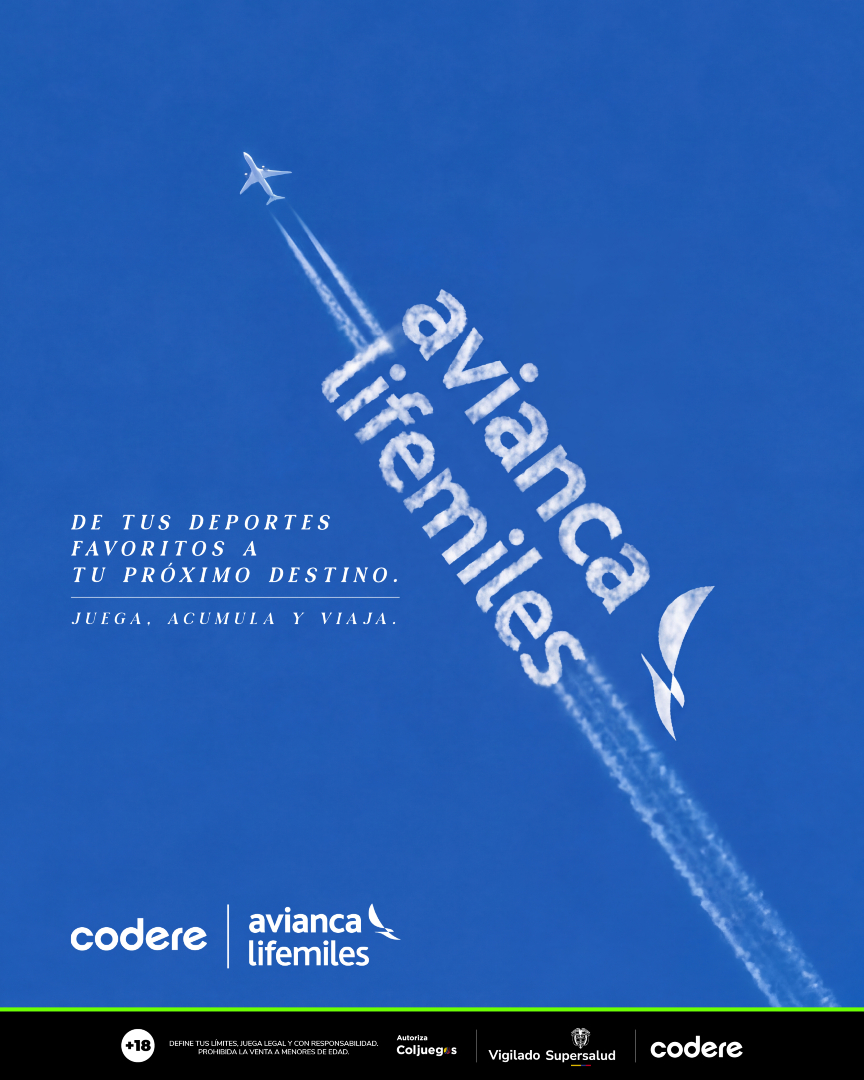 CodereCO's tweet photo. ⚽✈️ Tus jugadas pueden llevarte más lejos. Vincula tu cuenta LifeMiles, juega tus deportes favoritos y empieza a acumular millas para tu próximo viaje.​

¡Inscríbete ahora!​

#Codere #LifeMiles https://t.co/YGFMmjj5Fm