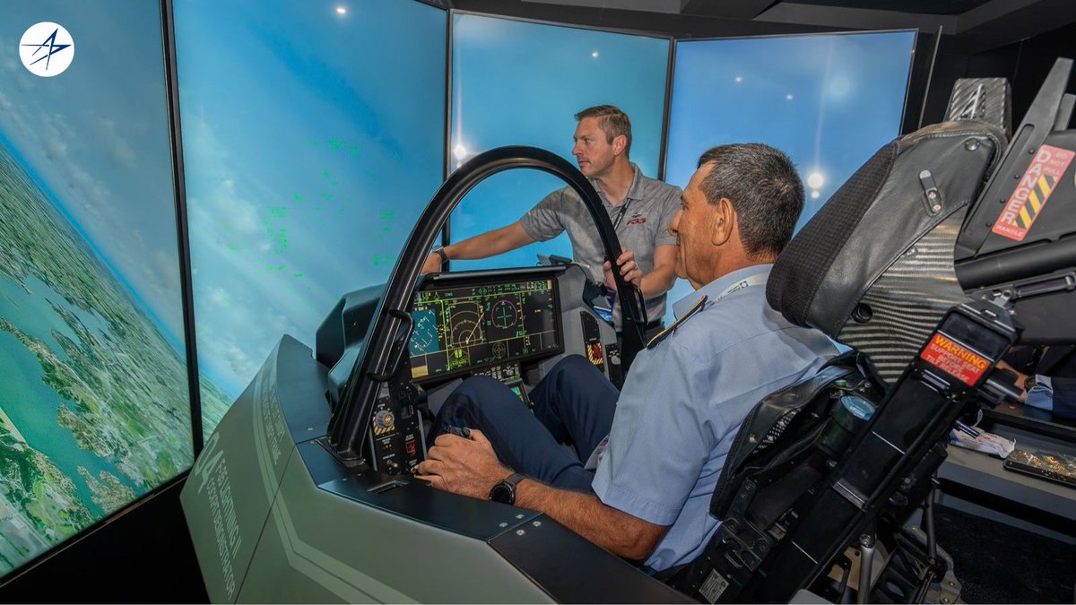 LMMiddleEast's tweet photo. A fighter pilot’s view of fifth-generation airpower. 🇲🇦

Gen. Mohammed Gadih, Inspector of the Royal Moroccan Air Force took the pilot’s seat in our F-35 cockpit simulator at @MAS_Airshow_ma to explore the technology behind the Lightning II. https://t.co/UIGjeNKB3M