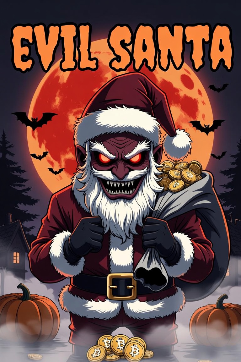 DOsas52689's tweet photo. 🎅😈 THE NAUGHTY LIST JUST GOT A NEW KING.

EVIL SANTA IS HERE. 🎃🔥

No presents. No mercy for boring memes. Just pure Halloween chaos and degen energy.

The beard is white. The suit is red. The vibes are EVIL. 👹

🎃 Halloween is ours.
🎅 $EVIL is coming to town.

HO HO HOLD YOUR BAGS. 🩸🚀