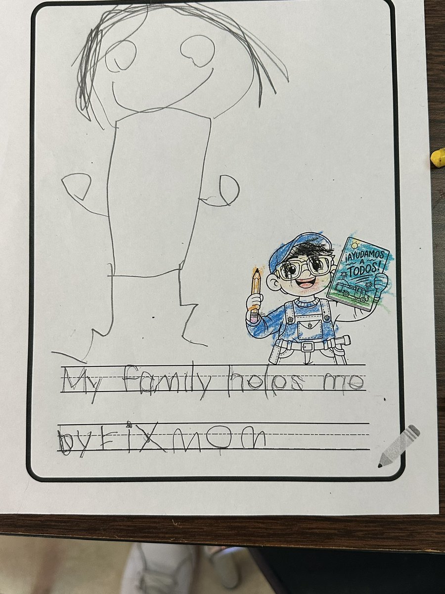 mariaxmtz1's tweet photo. Did a special Thursday read-aloud to celebrate Hispanic Heritage Month. We read Fix-It Familia by Lucky Díaz! I shared photos of when I met Lucky Díaz, and of course they went wild when they saw me with HEB Buddy. 📚✨ #LuckyDiaz #TLRN #HEB @nisdelemelar @NISDElemSS https://t.co/cYgXoPMKr2