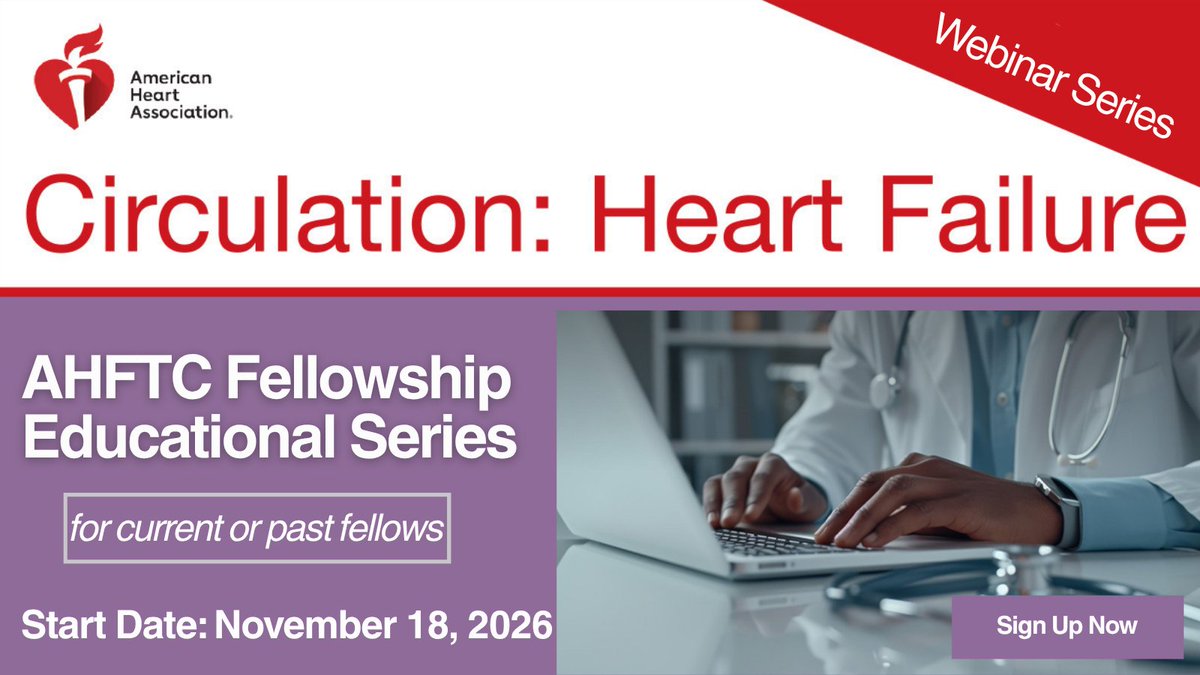 AlexaB_KahnMD's tweet photo. 📢Join us for this years @CircHF Educational webinar series for current & past AHFTC fellows🫀

📌9 live virtual sessions
📌New topic each session
📅Start Date: November 18, 2026
#CircHF #ACCFITs

@DrNancySweitzer @dor_lotan 
@ilanrichter @MguelMartilloMD @EladBoaz
@guglielmogallo1 @mdandamudi25 @LeivaOrly
@KannuBansalMD @JINALGADA5