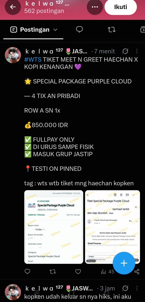 haefsfullsunie's tweet photo. ❌SFS TOLONG JANGAN ADA YG BELI DISINI❌

bbrpa hari ini masih bnyk yg aku liat nyari wts'an mng haechan kopken. dan kaka ini lagi aktif2nya nawarin. tolong jangan ada yg beli disini yaa karna scammer. 

Please report and block🙏

https://t.co/HYycIQcBWK // @.haeuncow https://t.co/9VuFlgnLAF