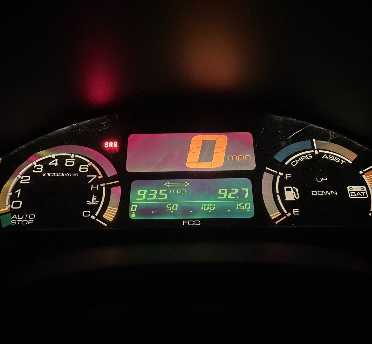 hikageno's tweet photo. 東名高速149km区間走って39.7km/l(93.5mpg)でした。
40km/l達成ならず、、ガソリンもギリギリにしていいペースで走ったんだけどなー。40km/l超えるの難しい https://t.co/yDrGEj8as6