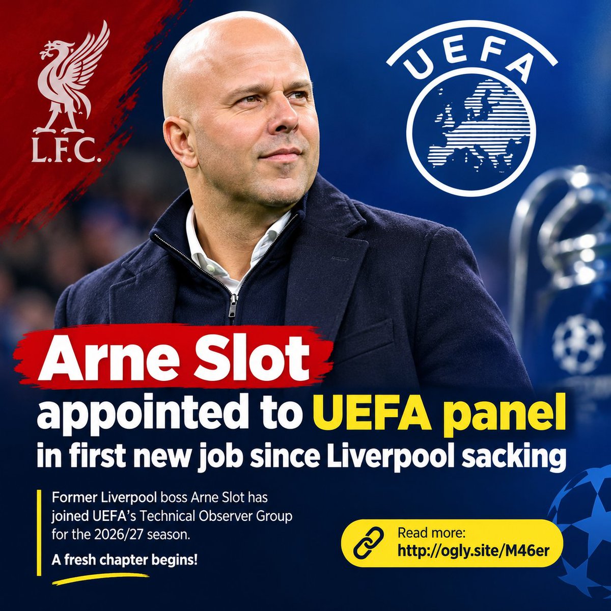 AmeliaRose9j's tweet photo. 🚨 Arne Slot Is Back in European Football! ⚽

Former Liverpool boss Arne Slot has landed a new role with UEFA’s Technical Observer Group for the 2026/27 season. A fresh chapter begins! 👀🔥

🔗 Read more: https://t.co/ZRKtO4liA5

#ArneSlot #LiverpoolFC #UEFA #FootballNews https://t.co/sIvE3Gk1Qa