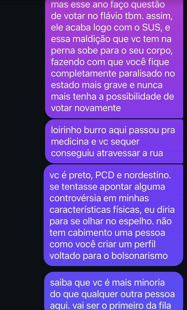 clivesafado's tweet photo. bolsonarista é muito folgado! recebi essa DM e respondi na mesma moeda. desculpe se isso ofendeu alguém, mas fiquei revoltado com o abuso https://t.co/N7cE8r4Uc1