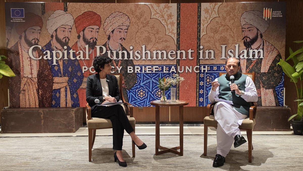 JusticeProject_'s tweet photo. In commemoration of World Day Against the Death Penalty, Justice Project Pakistan launched the Policy Brief "Capital Punishment in Islam". The brief is commissioned by JPP, with the support of the @EUPakistan , and led by Professor Dr. Sami ur Rehman.

The launch opened with a welcome note by @SarahBelal_  - Executive Director of JPP, followed by opening remarks from H.E. Mr Raimundas Karoblis, the  Ambassador of @EUPakistan .

#WorldDayAgainstDeathPenalty #JusticeProjectPakistan #CapitalPunishment #PolicyBrief