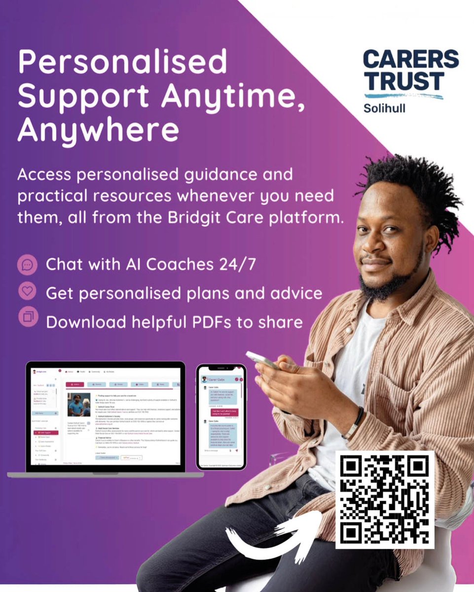 solihullcarers's tweet photo. Try our free digital support service to access information, guidance and a range of toolkits to help you in your caring role.📱

Try here - https://t.co/eKzjNZ8IIE

#CarersSupport #DigitalTools https://t.co/Q30DfNW3MC