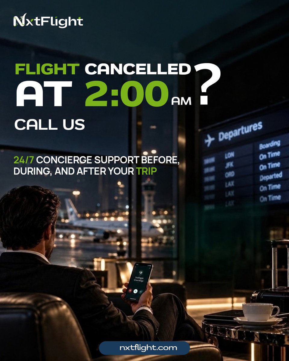 nxtflight's tweet photo. Travel problems don't keep office hours.

NxtFlight clients get 24/7 concierge support before, during, and after every trip, from someone who already knows your itinerary.

Let's talk: https://t.co/3AZii2hy5Z

#TravelConcierge #BusinessTravel #ExecutiveTravel #FrequentFlyer https://t.co/3XyDLXYFSo