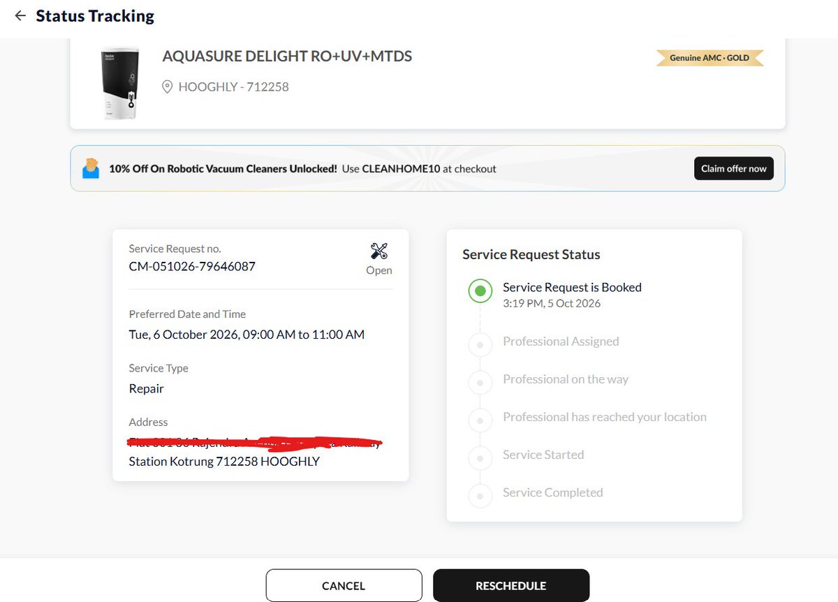 prateem123's tweet photo. @EurekaforbesIN @jagograhakjago @ScamAlert Eureka Forbes is misleading customers by pushing AMCs and then claiming spare parts are unavailable when a purifier breaks down—even when it’s just 5 years old. Absolutely disappointing after-sales service! Service request not attended https://t.co/1e3Oeiw1PQ