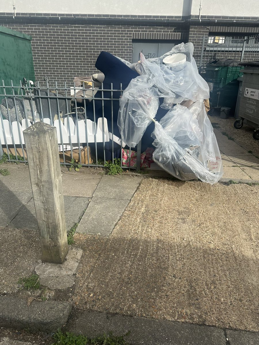 Nics8716's tweet photo. @ClarionSupport when can this be cleared it’s now a HAZZARD cannot access the bin safely been like this for over a week. Most of it is fly tipping from across the road ! https://t.co/pWB5KrKusG