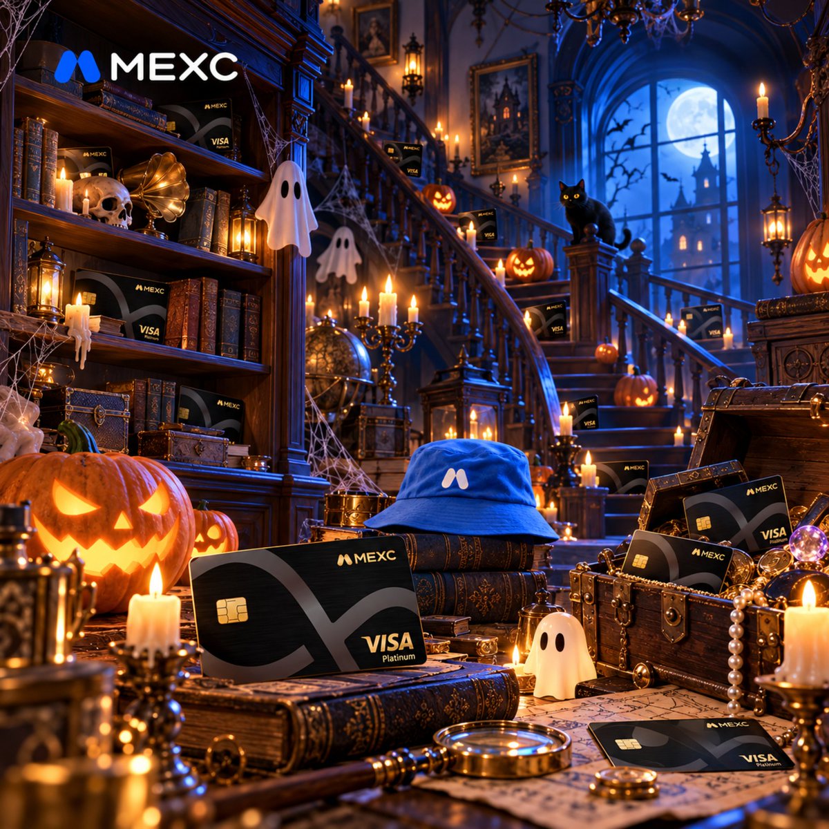 MEXCVietnam's tweet photo. 👻 [Minigame 1] Truy tìm MEXC Global Card tại dinh dự của bá tước! 💳✨

Cánh cửa dinh dự mở ra, khai mạc cho chuỗi sự kiện #MEXCHalloween!

Trong bóng tối, nhiều chiếc thẻ MEXC Global Card giá trị đang được cất giấu ở khắp các góc khuất.

Anh em có đủ tinh mắt để soi ra chính xác có bao nhiêu chiếc thẻ trong hình không?

🎁 Cơ cấu giải thưởng:

🥇 Top 1 nhanh & đúng nhất: 10 USDT + 1 Bucket Hat MEXC
🥈 Top 2 nhanh & đúng nhất: 5 USDT + 1 Bucket Hat MEXC
🥉 Top 3 nhanh & đúng nhất: 5 USDT
🎲 4 Giải may mắn (đoán đúng): 5 USDT / người

🎲 Đặc biệt: tham gia đủ 5 minigame để cơ cơ hội trúng bộ boardgame Cờ tỷ phú phiên bản giới hạn của MEXC!

📜 Thể lệ tham gia ở bình luận!

----
Thông tin chỉ mang tính tham khảo, không phải lời khuyến nghị tài chính. Vui lòng cân nhắc kỹ các rủi ro trước khi tham gia.

#MEXCHalloween