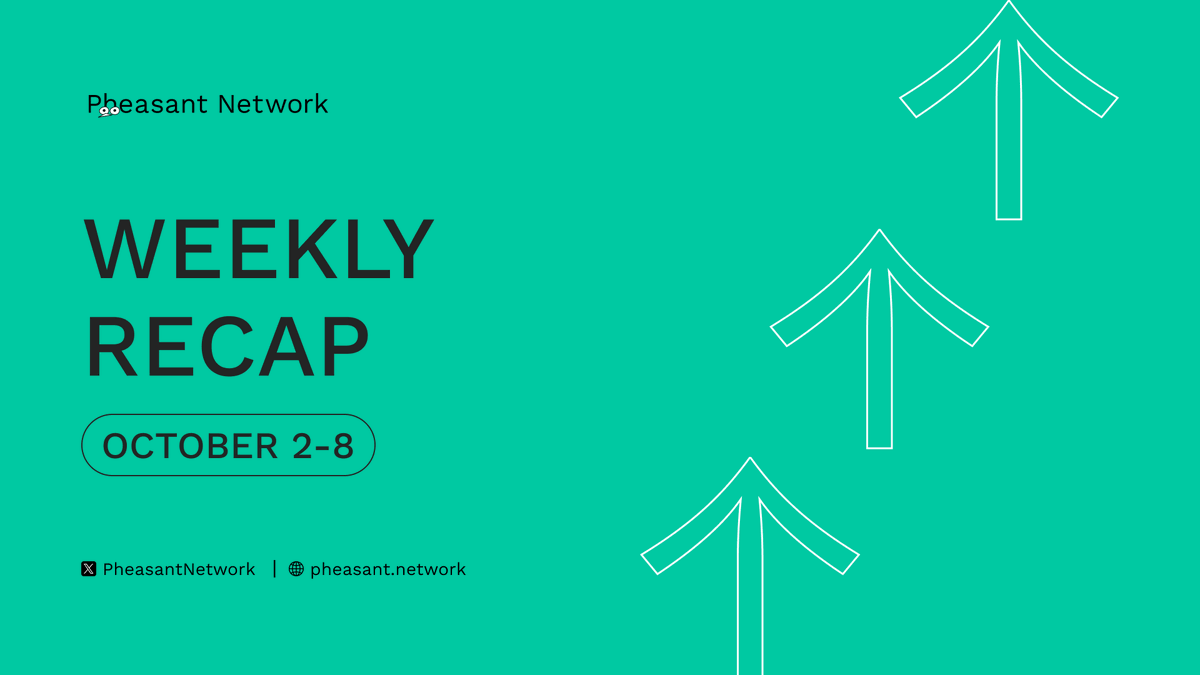 PheasantNetwork's tweet photo. Pheasant’s Weekly Bird’s-Eye Review—October 2-8🗓️

🪽 ethereum:0x02d54e48ea4dd76a408a7175d466bb8f578c0e93 TGE: https://t.co/EHteklZnvm
🎉 Public Sale closed, 5x oversubscribed: https://t.co/n0y6XBk9bU
🦑 ethereum:0x02d54e48ea4dd76a408a7175d466bb8f578c0e93 on Kraken: https://t.co/saKHqryUP0
🟩 ethereum:0x02d54e48ea4dd76a408a7175d466bb8f578c0e93 on KuCoin: https://t.co/cewSIeTuFv
🔷 ethereum:0x02d54e48ea4dd76a408a7175d466bb8f578c0e93 on Bitvavo: https://t.co/tcfXF1UrIf
🟠 ethereum:0x02d54e48ea4dd76a408a7175d466bb8f578c0e93 on BloFin: https://t.co/Nl5kDjEyCQ
🦄 ethereum:0x02d54e48ea4dd76a408a7175d466bb8f578c0e93 on Uniswap: https://t.co/1tspXwkSnS
🐣 ethereum:0x02d54e48ea4dd76a408a7175d466bb8f578c0e93 airdrop claim is live: https://t.co/J8AKeFKYzd
↗️ $300M volume, 20K trades surpassed:
https://t.co/BBmfCAmhPI
https://t.co/dNjNy9qRZc
📊 ethereum:0x02d54e48ea4dd76a408a7175d466bb8f578c0e93 Dashboard preparation