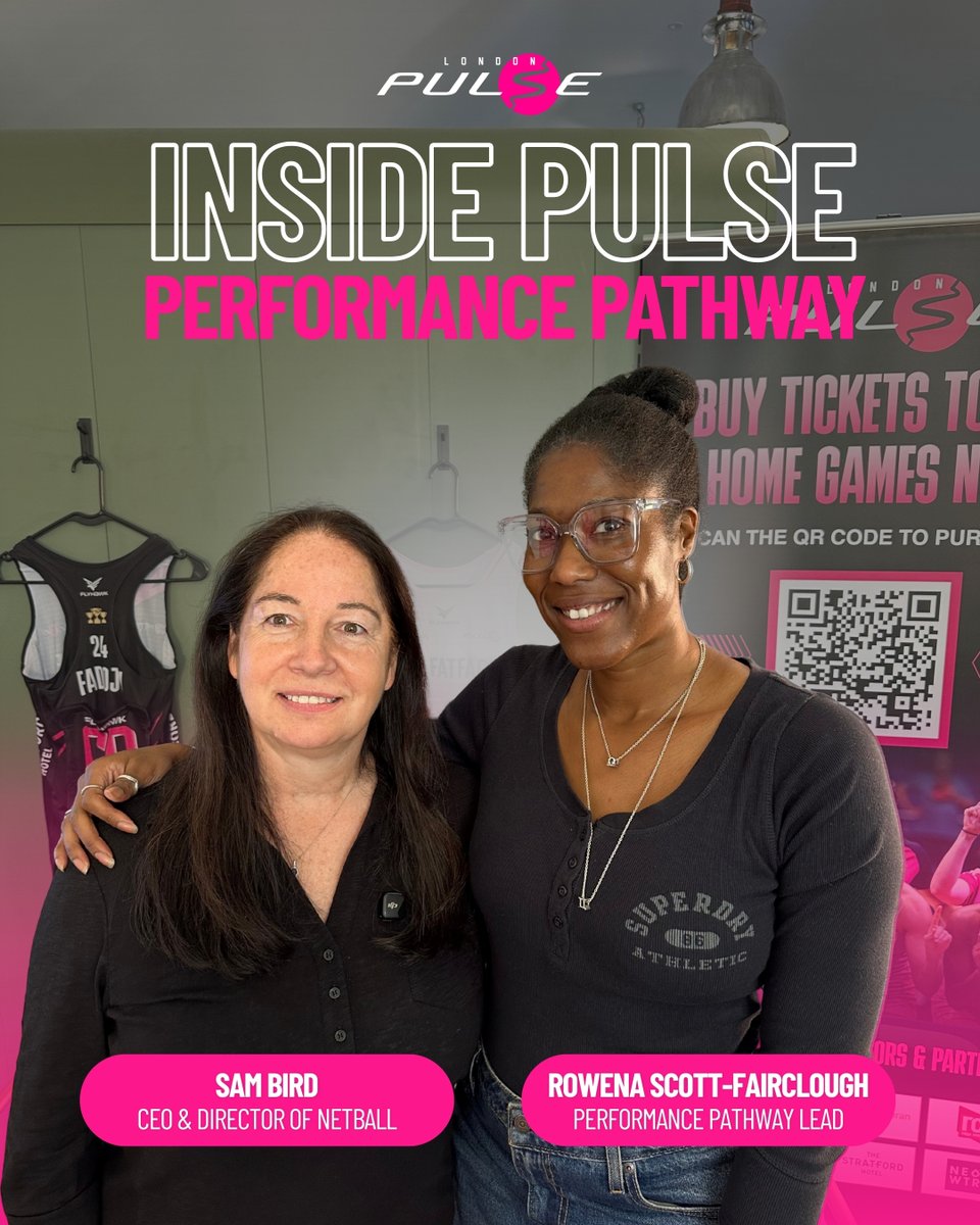 PulsePathway's tweet photo. Ever wondered how we build the next generation of netball superstars? 💗

Step inside the London Pulse Performance Pathway with Sam Bird &amp; Rowena Scott-Fairclough! 

Watch now: https://t.co/GuFBn8pPop https://t.co/ydDpCd3cat