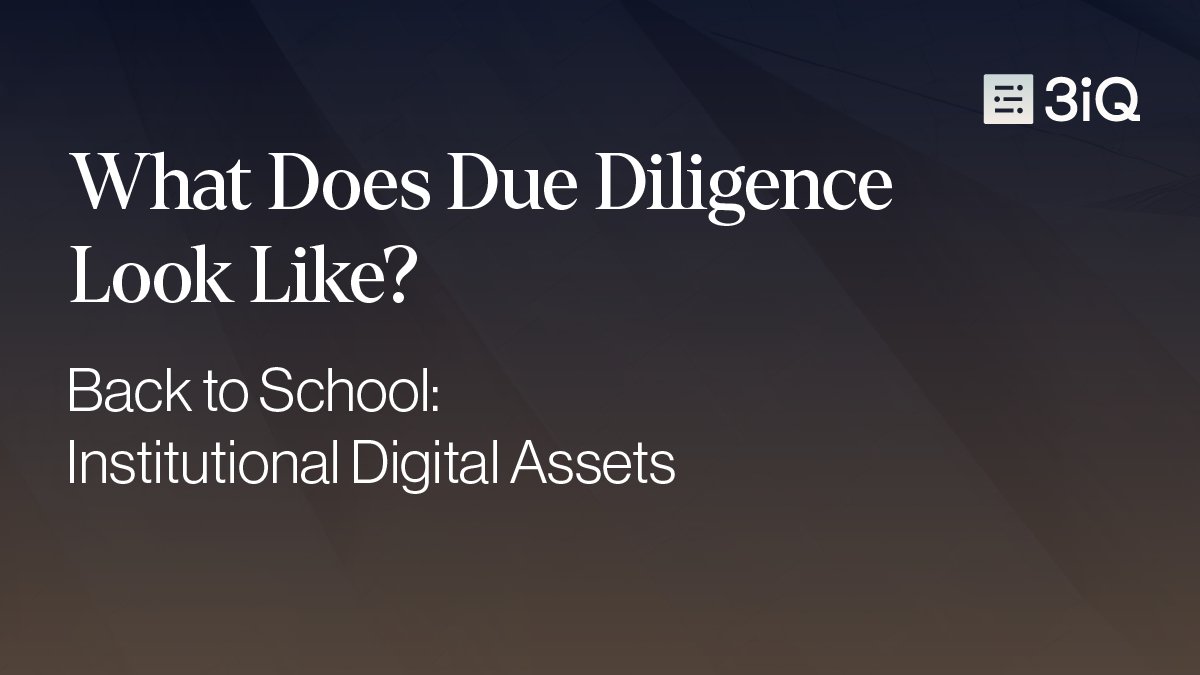 3iq_corp's tweet photo. It’s Back to School: Institutional Digital Assets Edition 

This is Part 6 of our seven-part educational series exploring the institutionalization of digital assets and how the conversation among institutional investors has evolved over the past decade. 

Institutional investing has always been built on governance, oversight, and rigorous due diligence. 

Lesson 6: What does due diligence look like? 

How are allocators evaluating governance frameworks, operational controls, custody arrangements, and financial infrastructure before allocating capital? 

Read Part 6: https://t.co/fOklRaQuhm